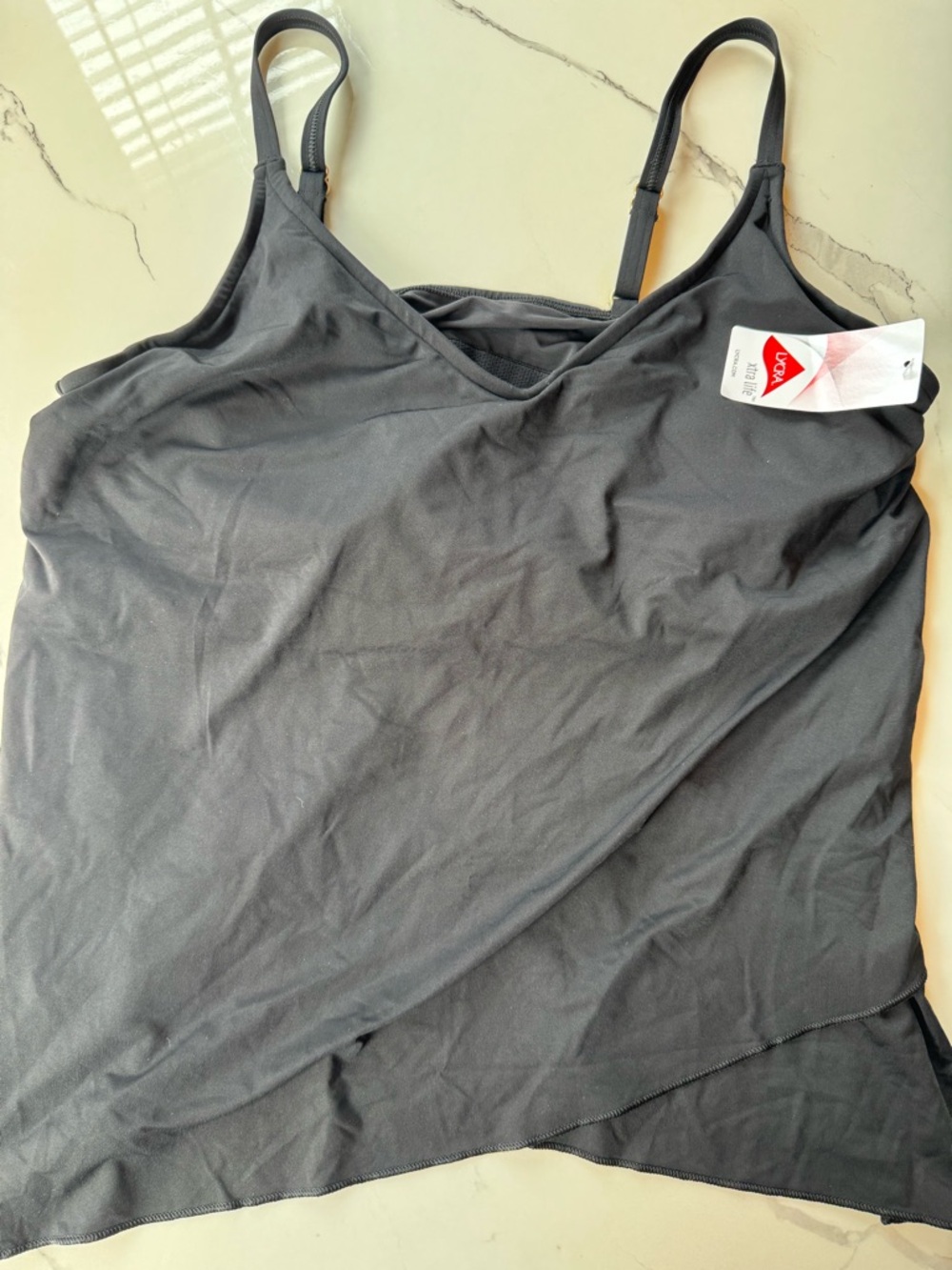 Lands' End Black Women's Adjustable Strap Cami